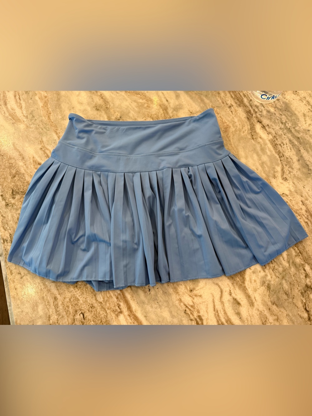 Goldhinge Pleated Mini Skirt in Powder Blue Like New Size L